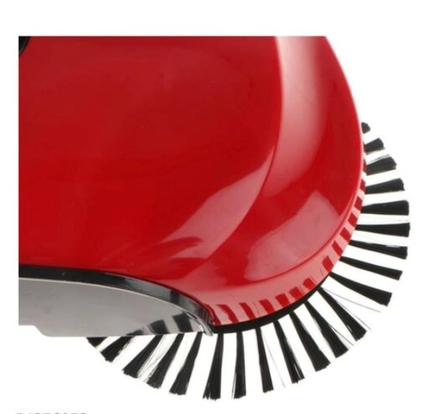 Fiber Hand Push 360 Degree Rotating Sweeping Broom - , RED, Fiber, Multipack of1